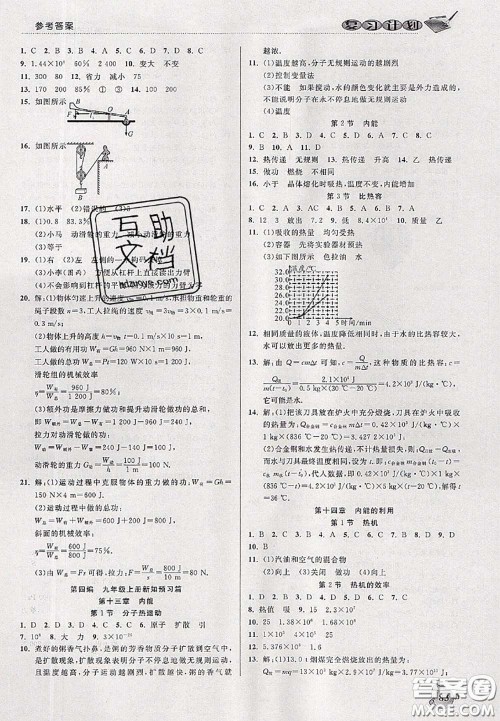 品至教育2020年假期复习计划期末暑假衔接八年级物理人教版答案