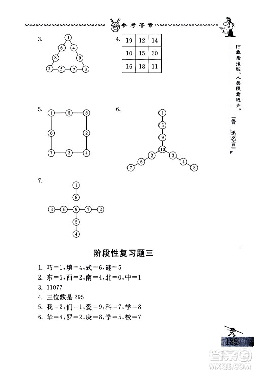 吉林教育出版社2020秋中国华罗庚学校数学课本三年级参考答案