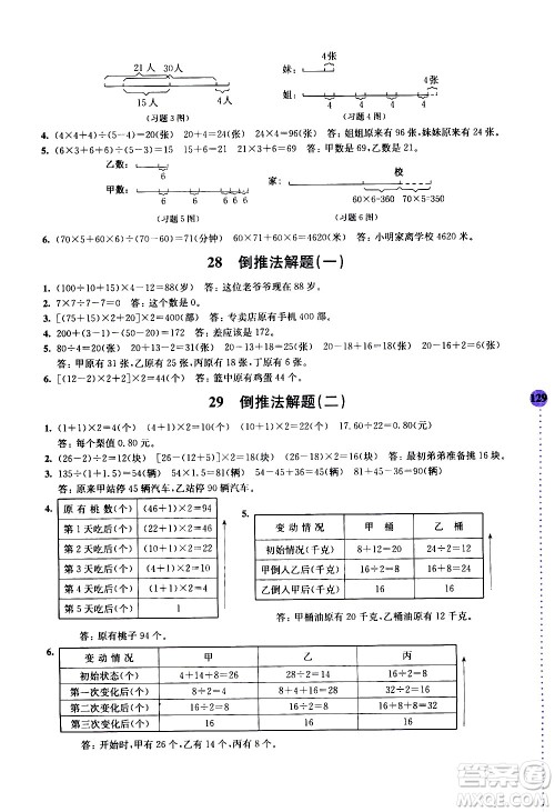 南京大学出版社2020年小学数学拓展学案60课5年级参考答案