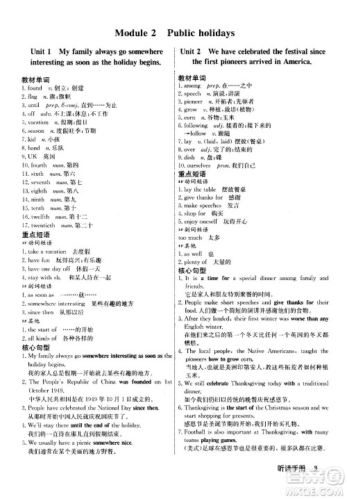 龙门书局2020秋启东中学作业本九年级英语上册WY外研版参考答案