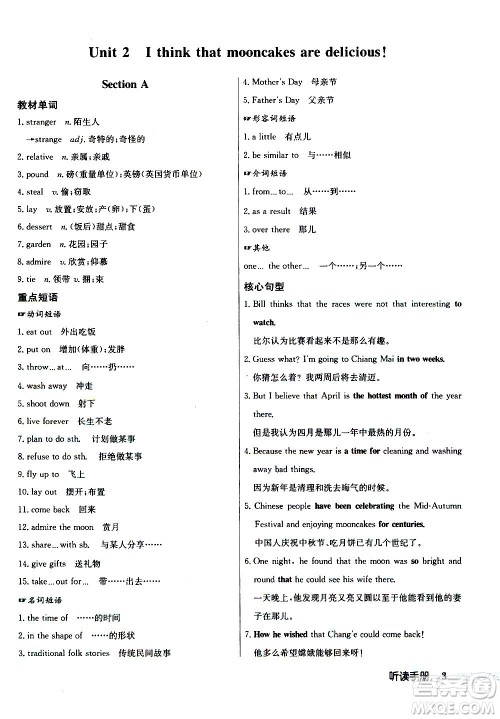 龙门书局2020秋启东中学作业本九年级英语上册R人教版参考答案