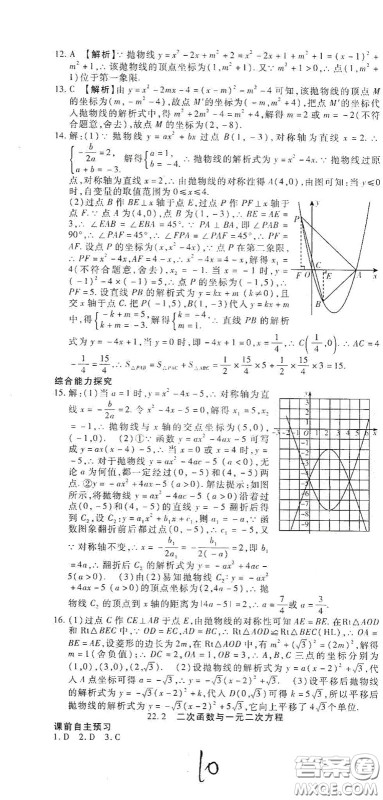 河北大学出版社2020聚能课堂九年级数学答案