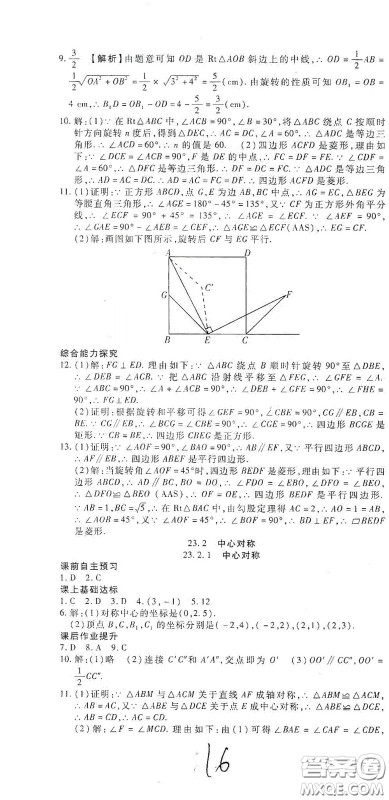 河北大学出版社2020聚能课堂九年级数学答案