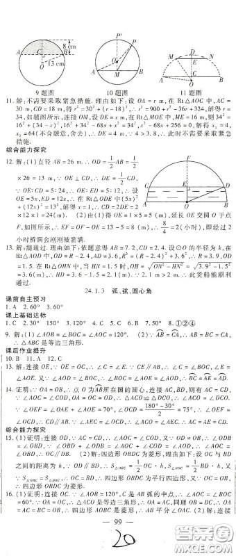 河北大学出版社2020聚能课堂九年级数学答案