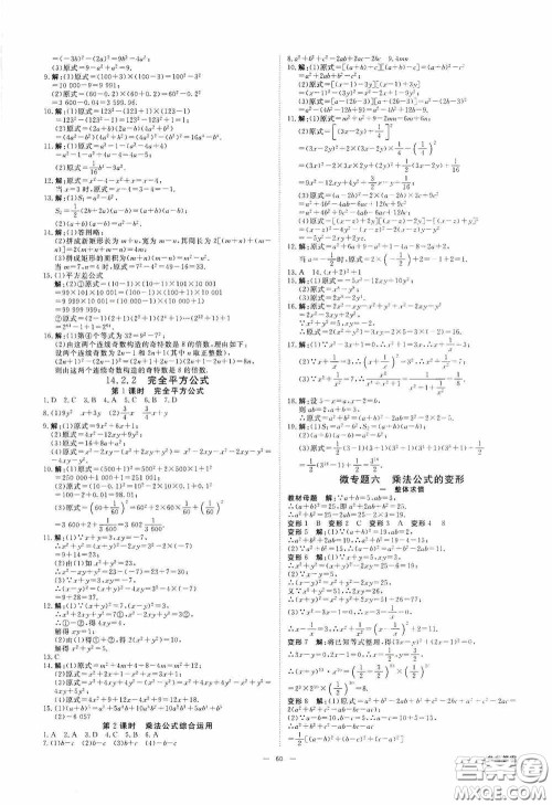 2020秋全效学习学案导学设计课时提优八年级数学上册人教版B精华版答案