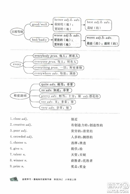 2020全效学习课时提优八年级英语上册人教版精华版答案 2020全效学习课时提优八年级英语上册人教版精华版答案
