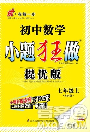 江苏凤凰科学技术出版社2020秋初中数学小题狂做提优版七年级上苏科版参考答案