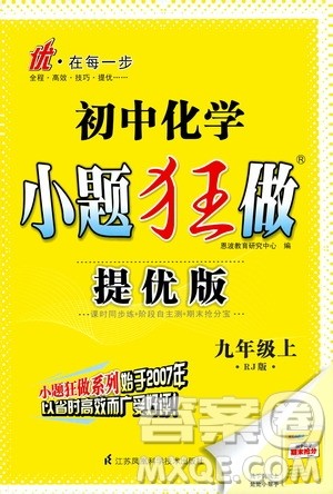 江苏凤凰科学技术出版社2020秋初中化学小题狂做提优版九年级上RJ人教版参考答案