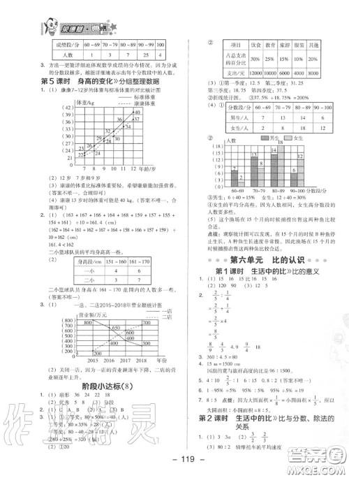 荣德基2020秋新版综合应用创新题典中点六年级数学上册北师版答案 荣德基2020秋新版综合应用创新题典中点六年级数学上册北师版答案