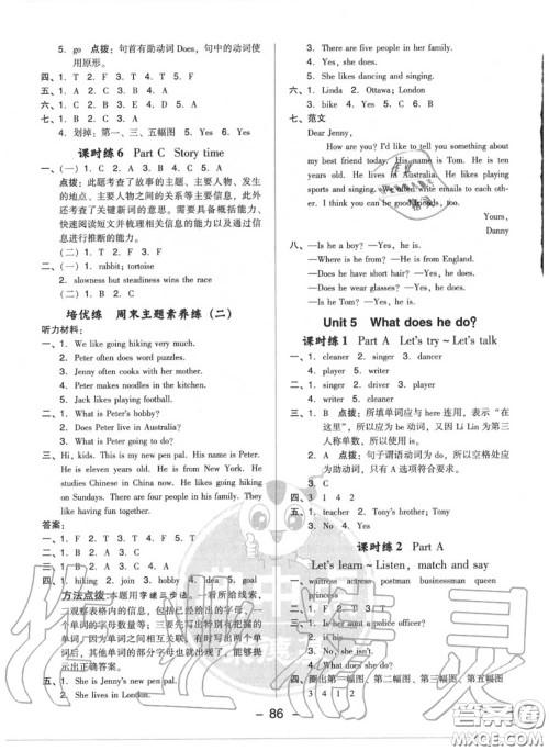 荣德基2020秋新版综合应用创新题典中点六年级英语上册人教版答案 荣德基2020秋新版综合应用创新题典中点六年级英语上册人教版答案