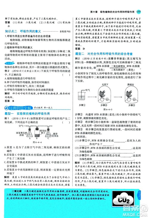 教育科学出版社2020秋5年中考3年模拟全解版初中生物七年级上册苏教版参考答案 教育科学出版社2020秋5年中考3年模拟全解版初中生物七年级上册苏教版参考答案