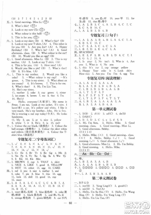 江苏凤凰美术出版社2020课时金练三年级英语上册江苏版答案 江苏凤凰美术出版社2020课时金练三年级英语上册江苏版答案