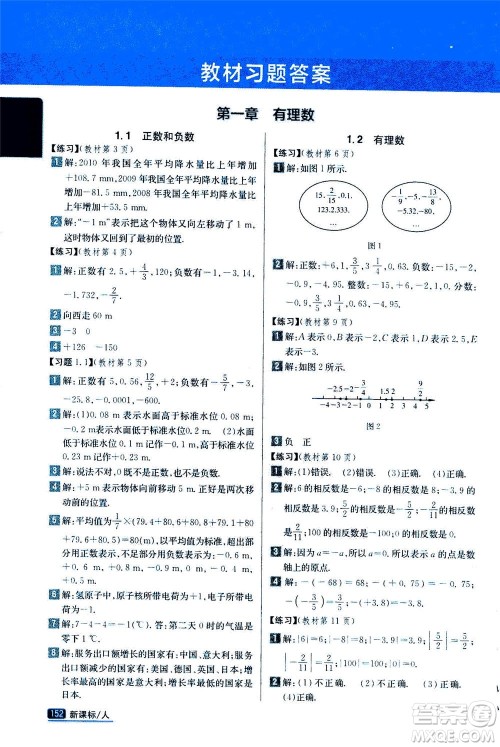 吉林人民出版社2020秋尖子生学案数学七年级上册新课标人教版参考答案