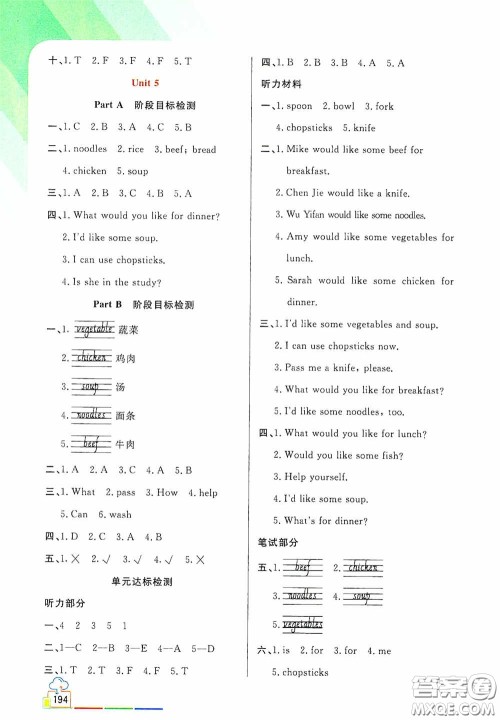 开明出版社2020万向思维倍速学习法四年级英语上册PEP人教版答案