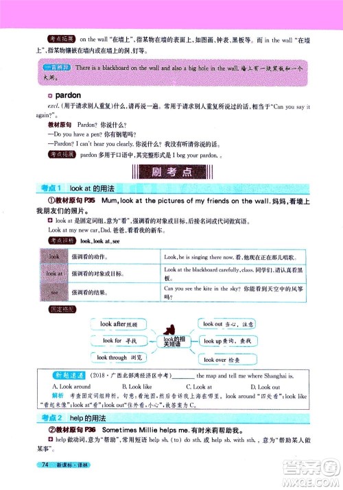 2020秋新教材完全解读英语七年级上册新课标译林版参考答案