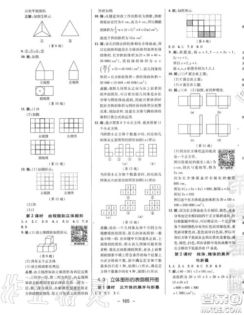 荣德基2020秋新版综合应用创新题典中点七年级数学上册华师版答案 荣德基2020秋新版综合应用创新题典中点七年级数学上册华师版答案