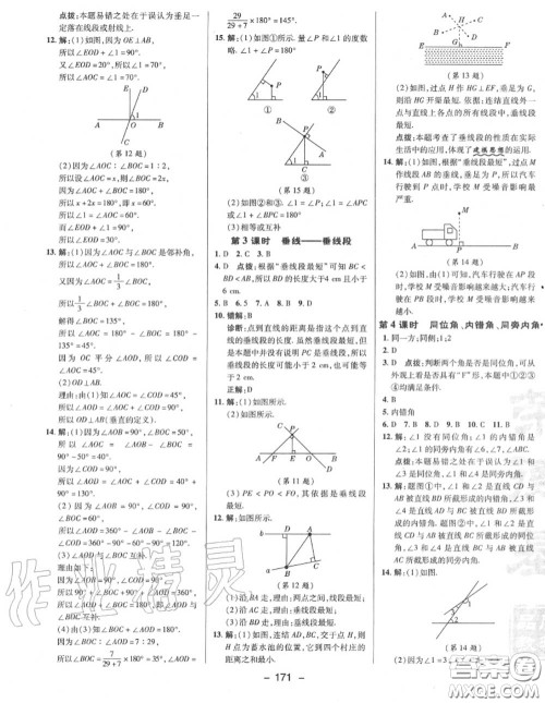 荣德基2020秋新版综合应用创新题典中点七年级数学上册华师版答案