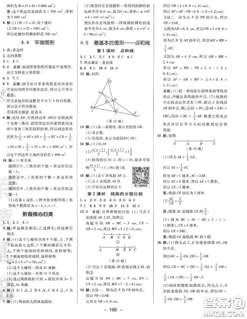 荣德基2020秋新版综合应用创新题典中点七年级数学上册华师版答案