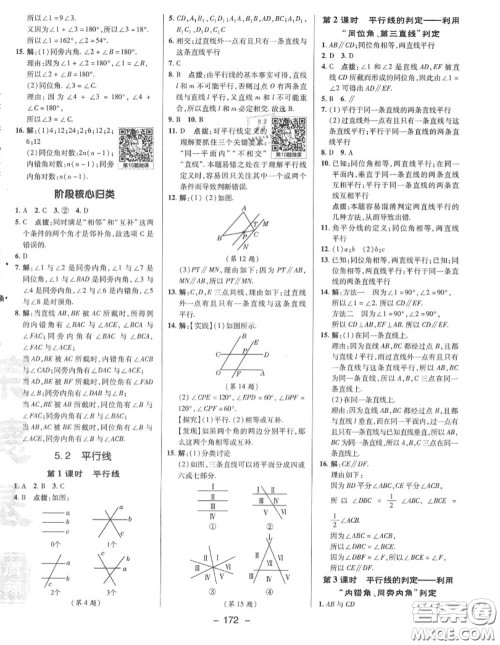 荣德基2020秋新版综合应用创新题典中点七年级数学上册华师版答案