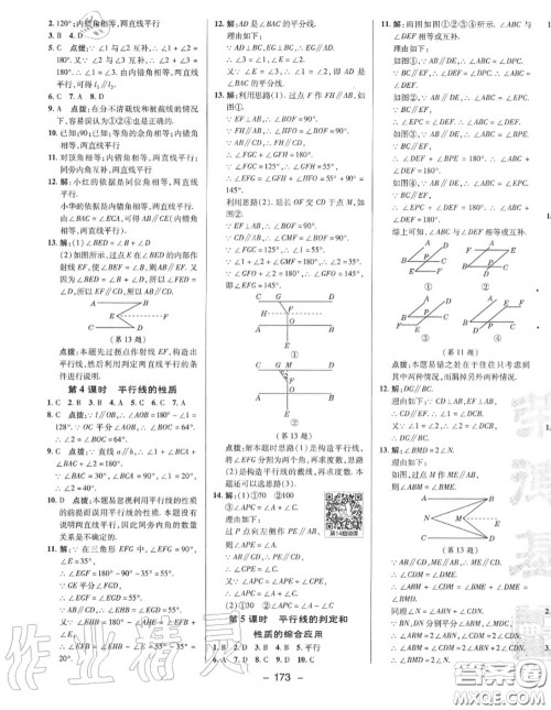 荣德基2020秋新版综合应用创新题典中点七年级数学上册华师版答案