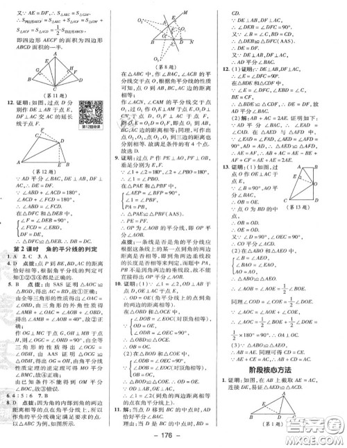 荣德基2020秋新版综合应用创新题典中点八年级数学上册冀教版答案