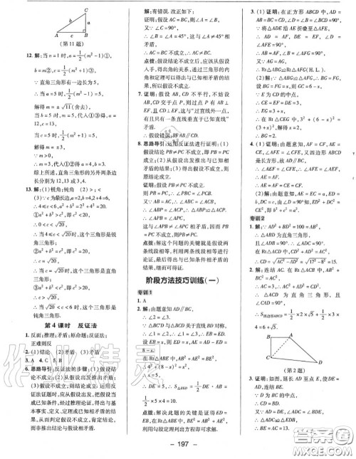 荣德基2020秋新版综合应用创新题典中点八年级数学上册华师版答案