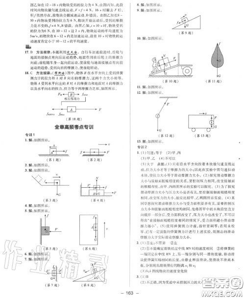 荣德基2020秋新版综合应用创新题典中点八年级物理上册沪科版答案