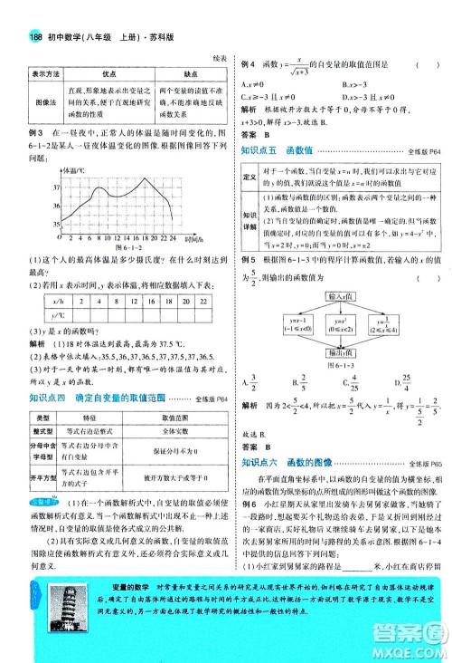 2020秋5年中考3年模拟全练版全解版初中数学八年级上册苏科版参考答案