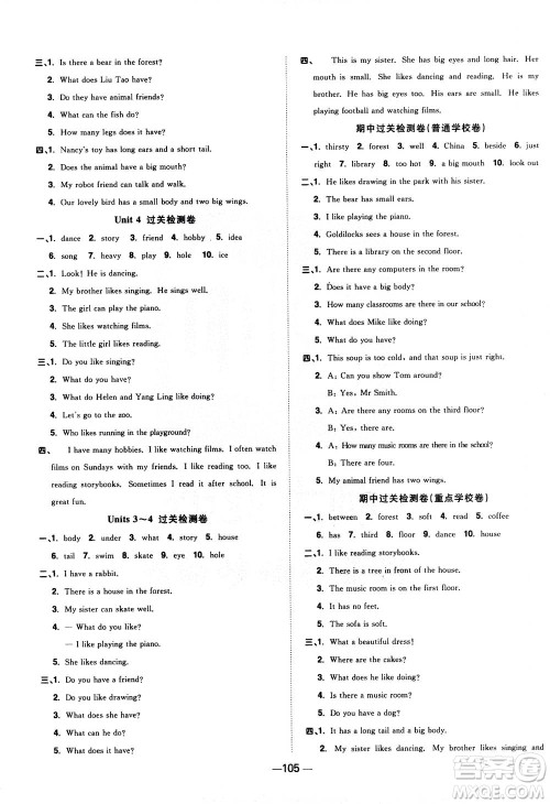 2020年阳光同学一线名师全优好卷五年级上册英语YL译林版参考答案 2020年阳光同学一线名师全优好卷五年级上册英语YL译林版参考答案
