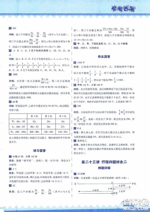 华东师范大学出版社2020高思教育高思学校竞赛数学课本六年级上册答案