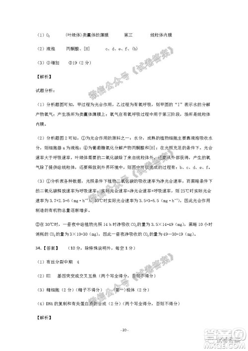 信阳市2020-2021学年度高中毕业班第一次调研考试生物试题及答案 信阳市2020-2021学年度高中毕业班第一次调研考试生物试题及答案