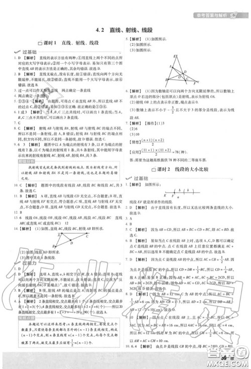 天星教育2020年秋一遍过初中数学七年级上册人教版答案