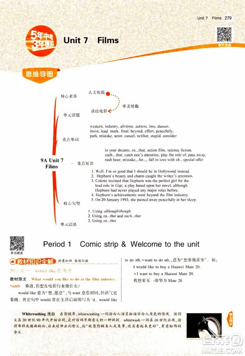 2021版初中同步5年中考3年模拟全解版初中英语九年级全一册牛津版参考答案