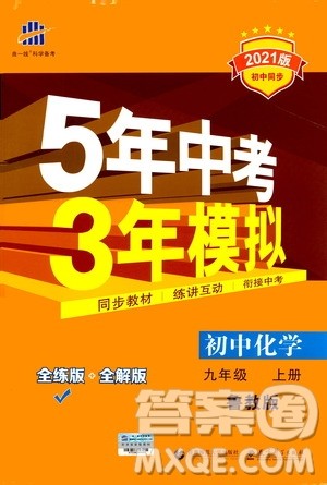 2021版初中同步5年中考3年模拟全练版初中化学九年级上册鲁教版参考答案