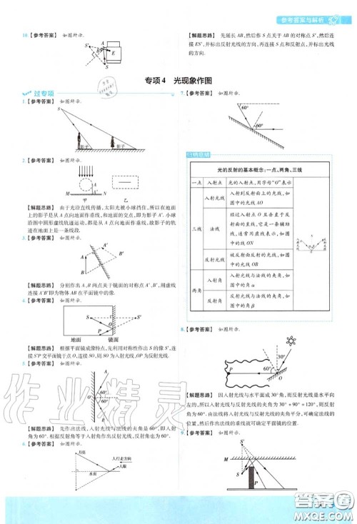 天星教育2020年秋一遍过初中物理八年级上册苏科版答案