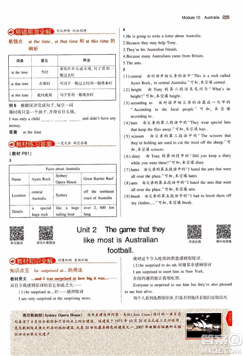 2021版初中同步5年中考3年模拟全解版初中英语九年级上册外研版参考答案 2021版初中同步5年中考3年模拟全解版初中英语九年级上册外研版参考答案