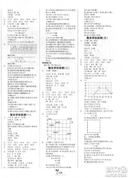 2020年秋世纪金榜金榜小博士五年级数学上册人教版答案