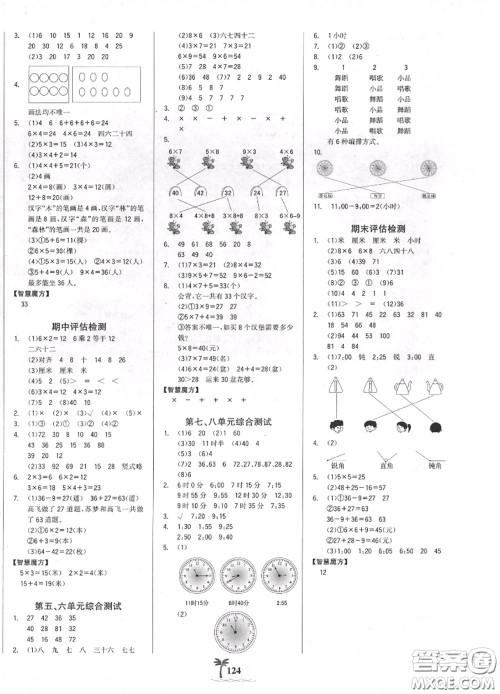 2020年秋世纪金榜金榜小博士二年级数学上册人教版答案