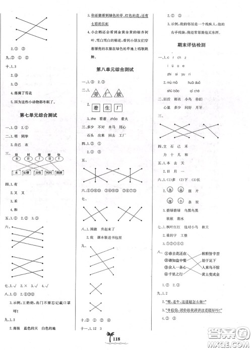 2020年秋世纪金榜金榜小博士一年级语文上册人教版答案 2020年秋世纪金榜金榜小博士一年级语文上册人教版答案