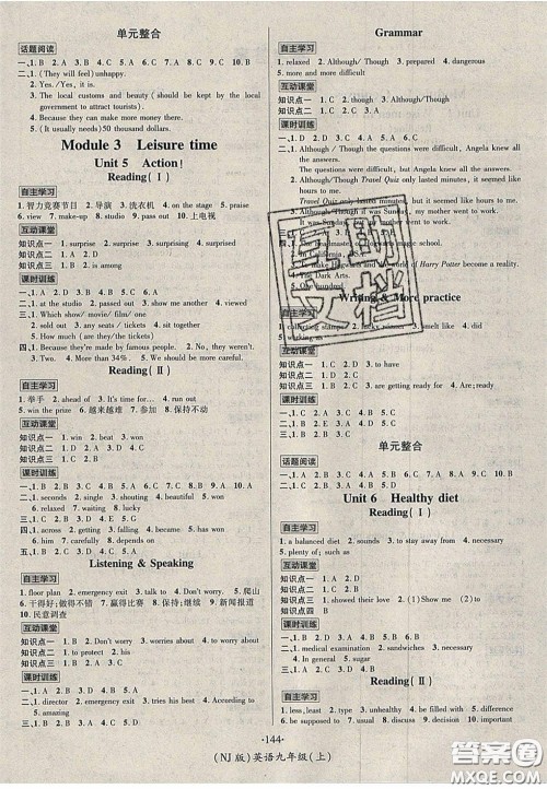 2020优学名师名题九年级英语上册牛津版答案 2020优学名师名题九年级英语上册牛津版答案