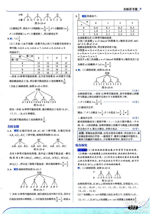 现代教育出版社2020年走进中考考场九年级上册数学RJ人教版答案