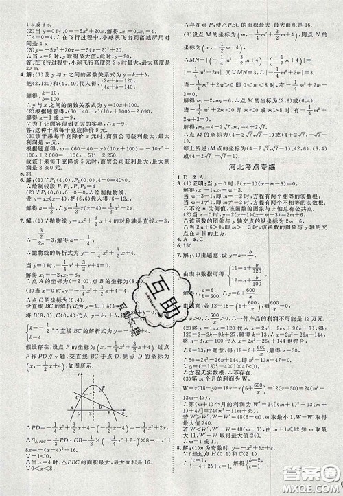 2020秋优加学案课时通九年级数学上册人教版河北专用答案 2020秋优加学案课时通九年级数学上册人教版河北专用答案