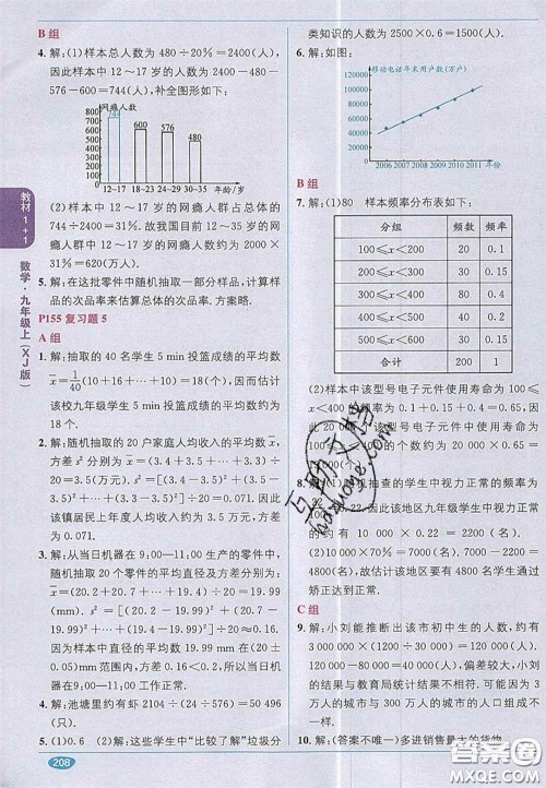 新疆青少年出版社2020教材1加1九年级数学上册湘教版答案 新疆青少年出版社2020教材1加1九年级数学上册湘教版答案