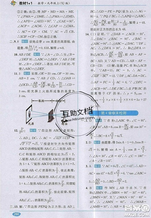 新疆青少年出版社2020教材1加1九年级数学上册湘教版答案 新疆青少年出版社2020教材1加1九年级数学上册湘教版答案