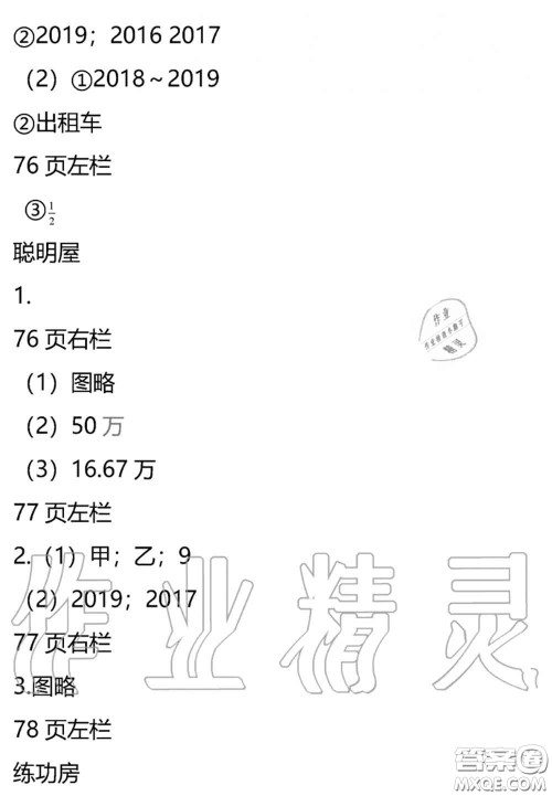 安徽少年儿童出版社2020年暑假作业五年级数学北师版参考答案