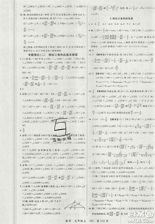 延边大学出版社2020秋品至教育一线课堂九年级数学上册华师大版答案