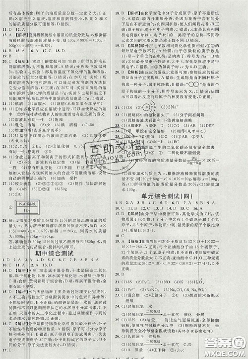 延边大学出版社2020秋品至教育一线课堂九年级化学上册鲁教版答案