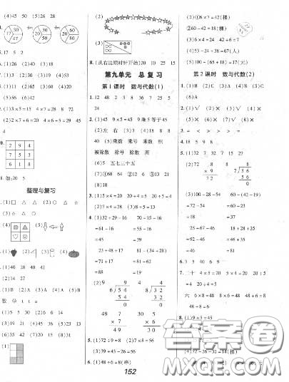 2020年秋全优课堂考点集训与满分备考二年级数学上册冀教版答案 2020年秋全优课堂考点集训与满分备考二年级数学上册冀教版答案