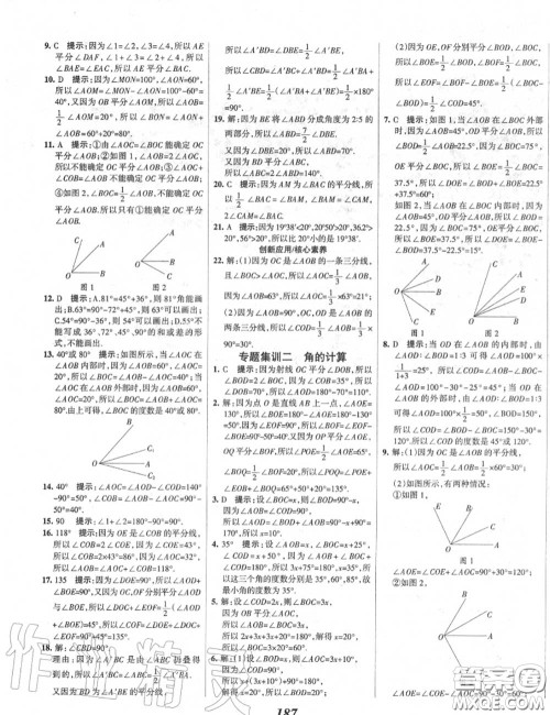 2020年秋全优课堂考点集训与满分备考七年级数学上册北师版答案 2020年秋全优课堂考点集训与满分备考七年级数学上册北师版答案