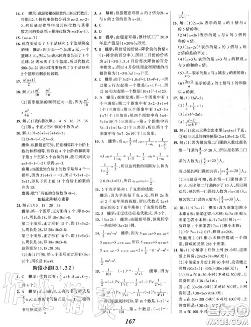 2020年秋全优课堂考点集训与满分备考七年级数学上册冀教版答案